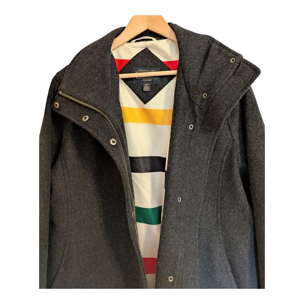 Pendleton Wool Pea Coat Jacket Womens Medium Blue - Picture 1 of 12